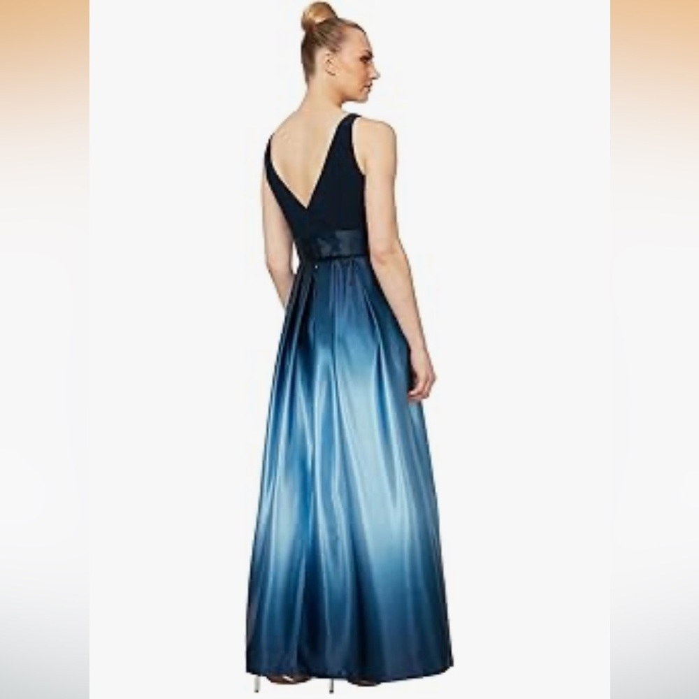 S.L. Fashions NWT. Ombre Satin Mother of the Bride Gown w/ Pockets Size 14 - Picture 2 of 3